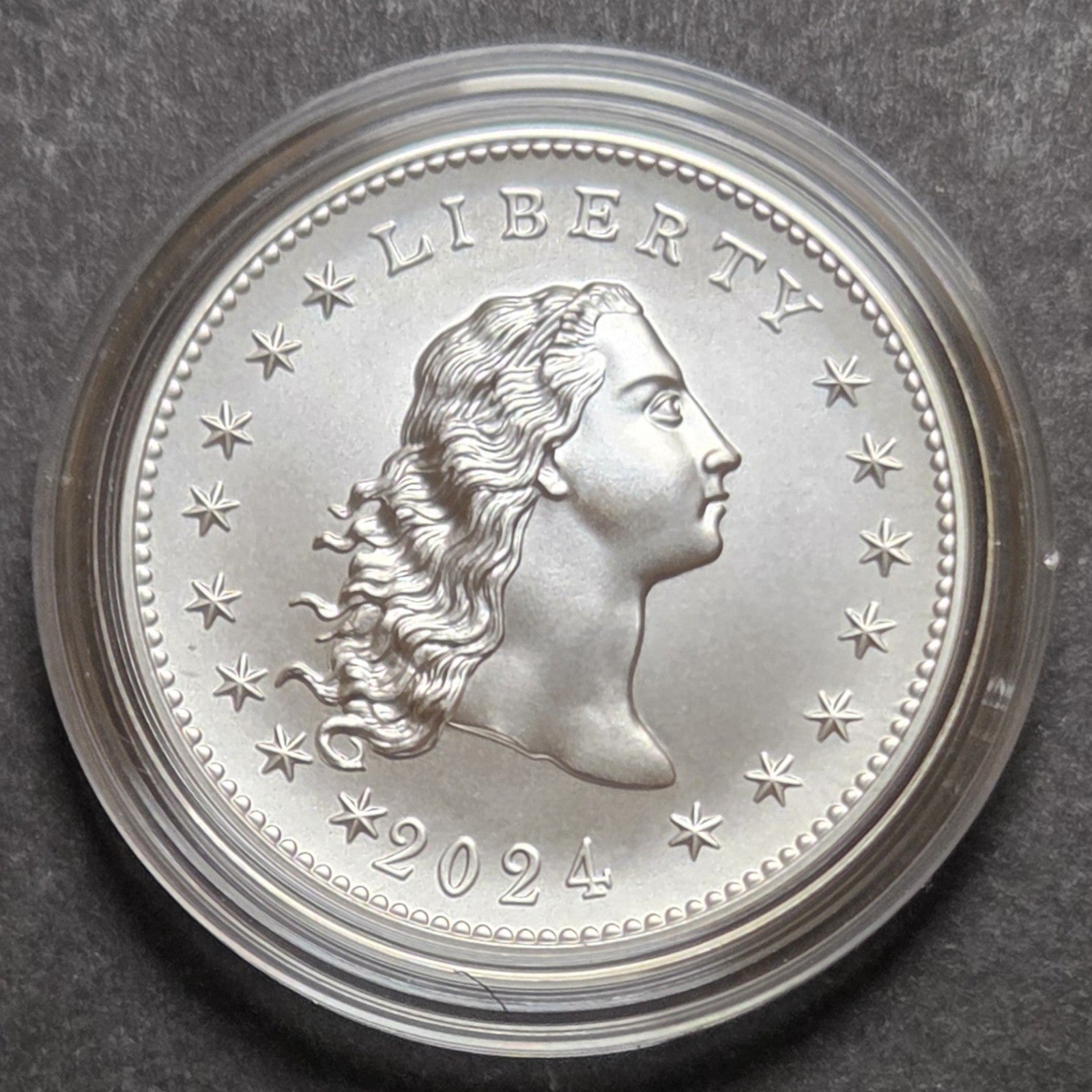2024 Flowing Hair Silver Medal 230th Anniversary w/Original Box & COA