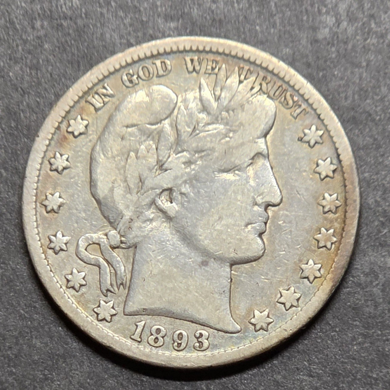 1893-O Barber Half Dollar, Fine, Cleaned
