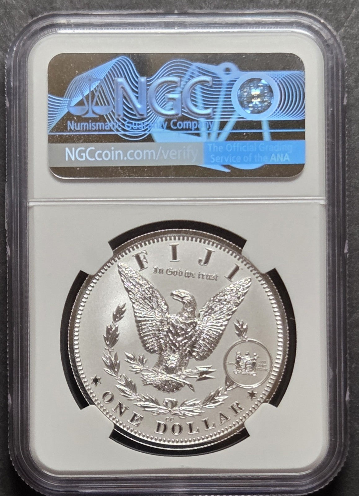 2022 Fiji $1 Morgan, CC Privy, NGC Reverse PF70