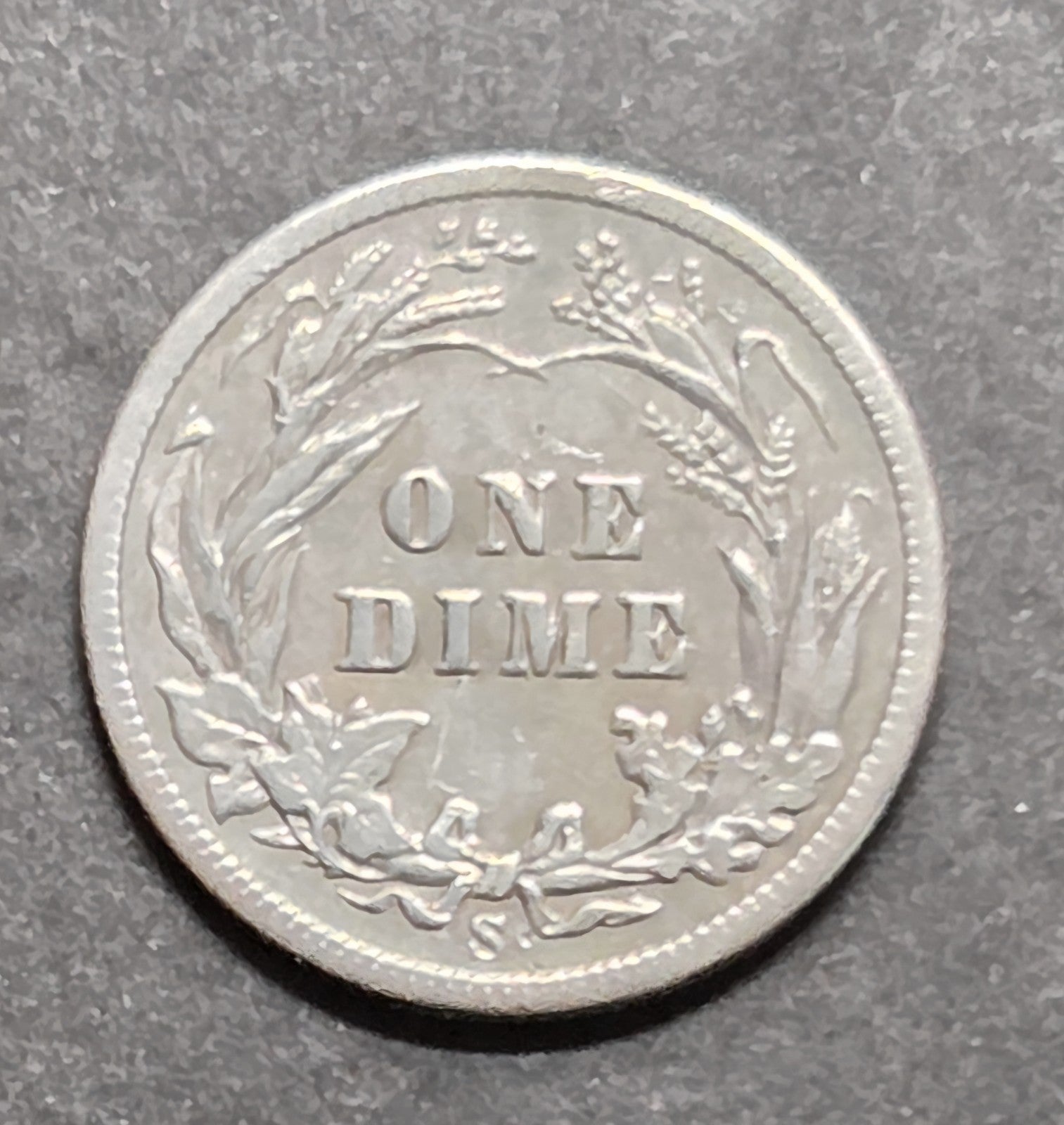 1904-S Barber Dime, Fine, Cleaned
