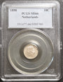 1890 Netherlands Dime, PCGS MS66