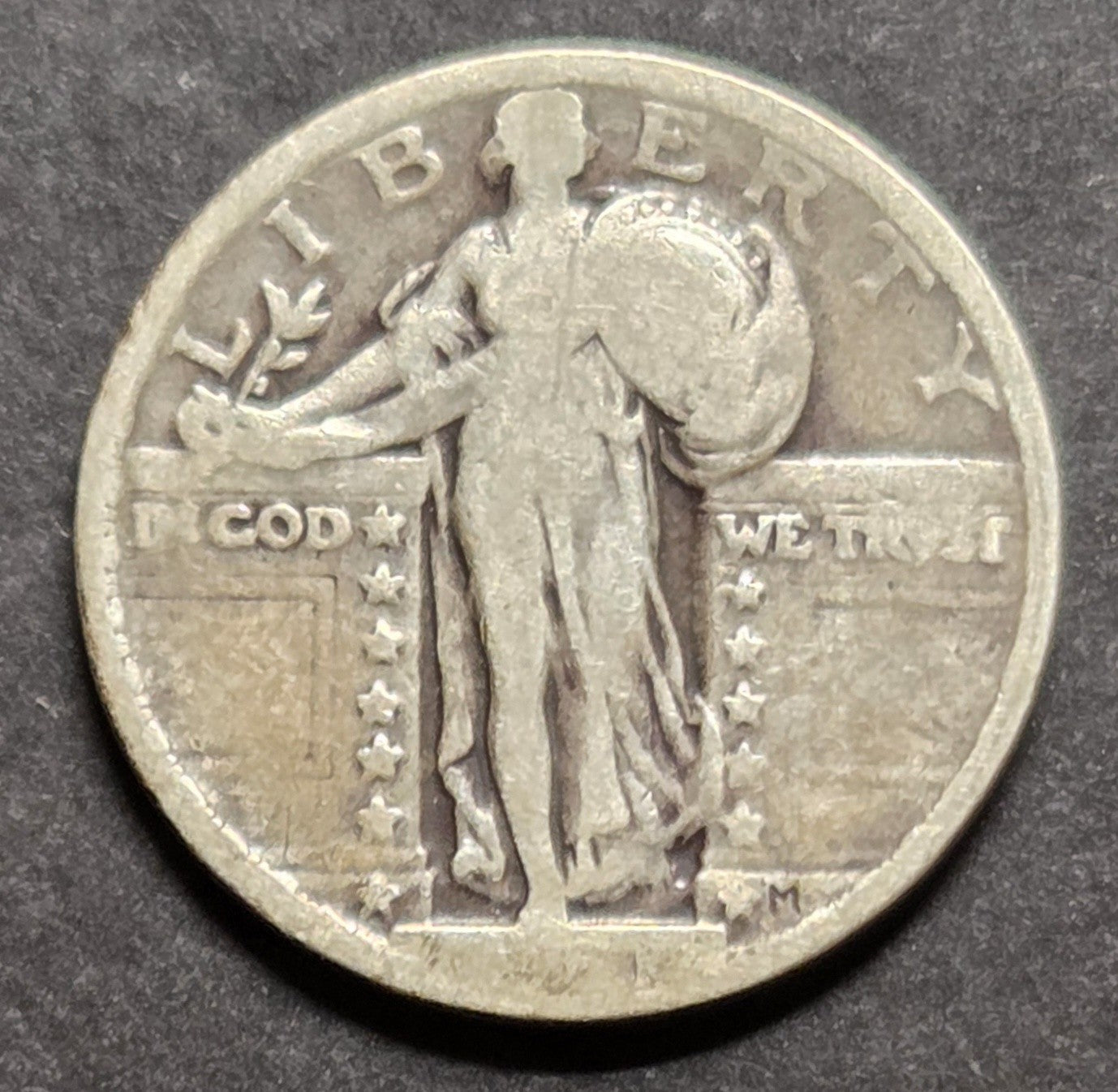 1921 Standing Liberty Quarter, Good, Weak Date