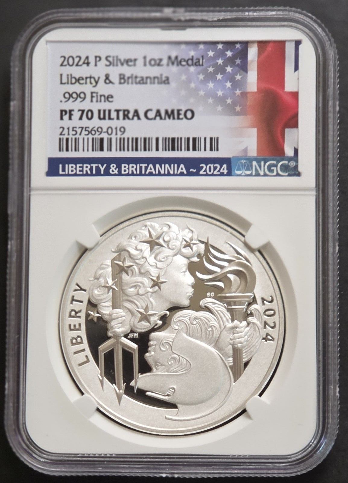 2024-P Liberty & Britannia Silver Medal, NGC PF70 UC