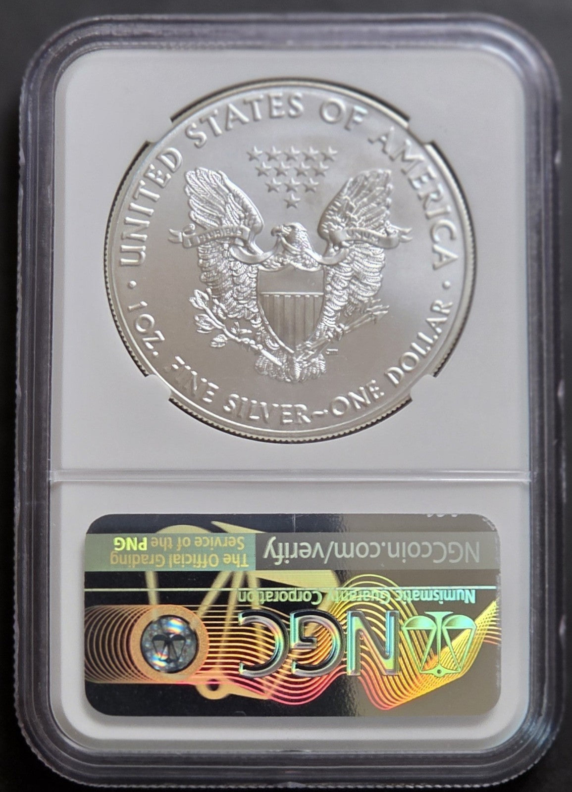 2021 Silver Eagle, T-1, NGC MS70, Jon Cameron Autograph