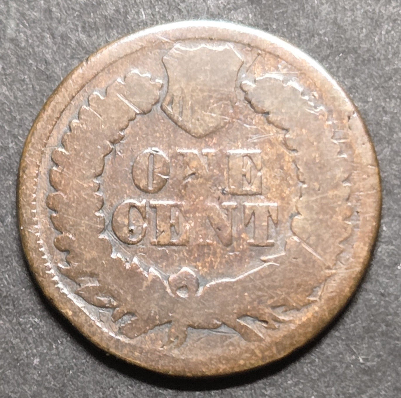 1877 Indian Head Cent, AG Details