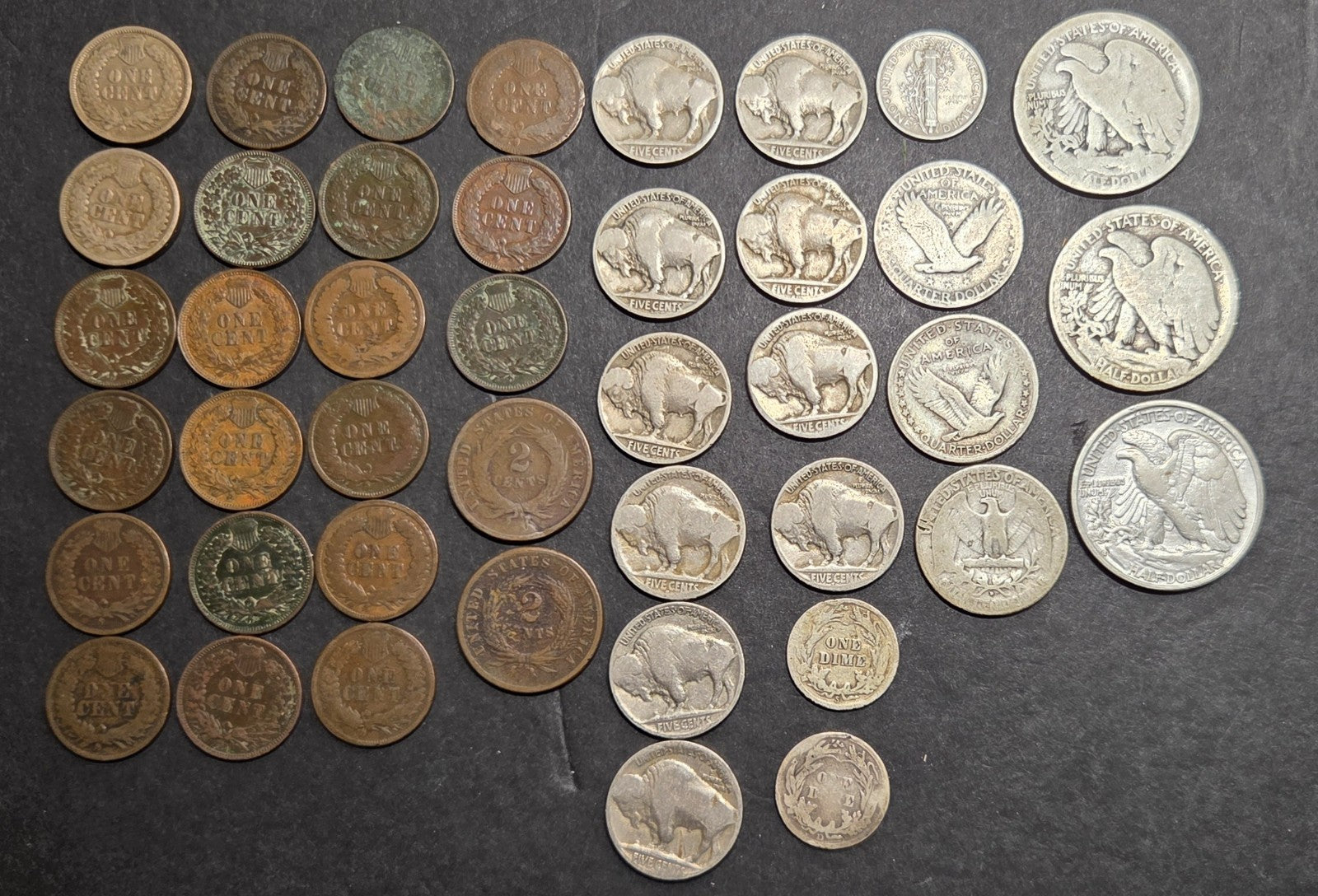 Lot of 42 Old U.S. Coins, Good or Better