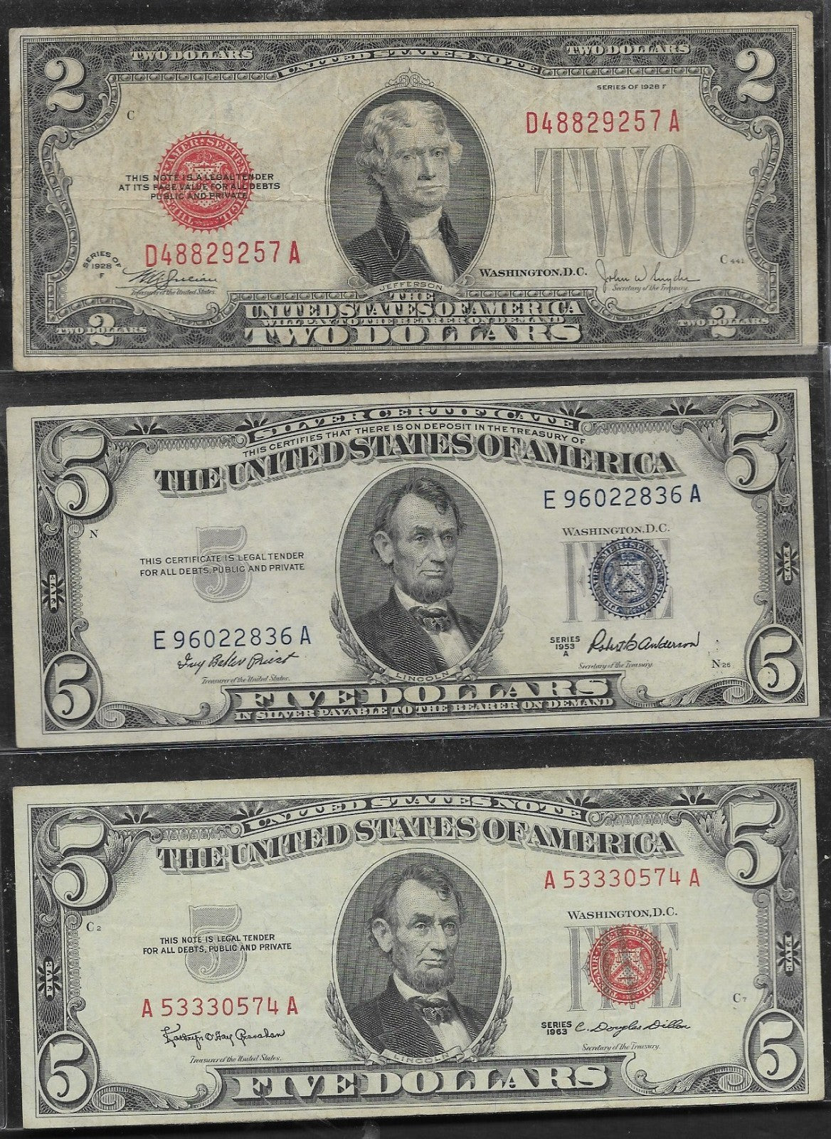 Large Lot of U.S. Paper Money, Assorted Denominations, Good to Unc.
