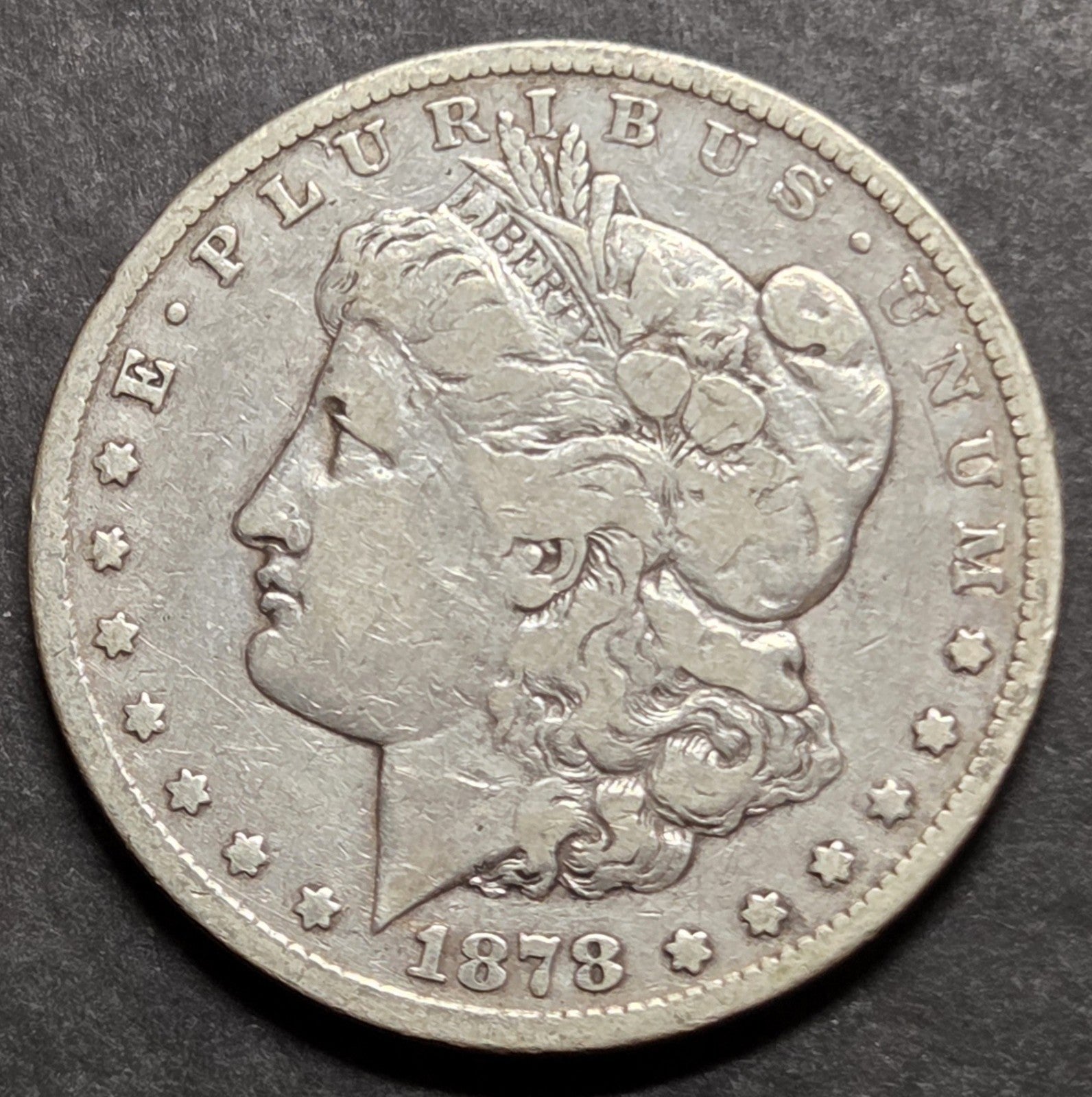 1878-CC Morgan Dollar, VG, Cleaned